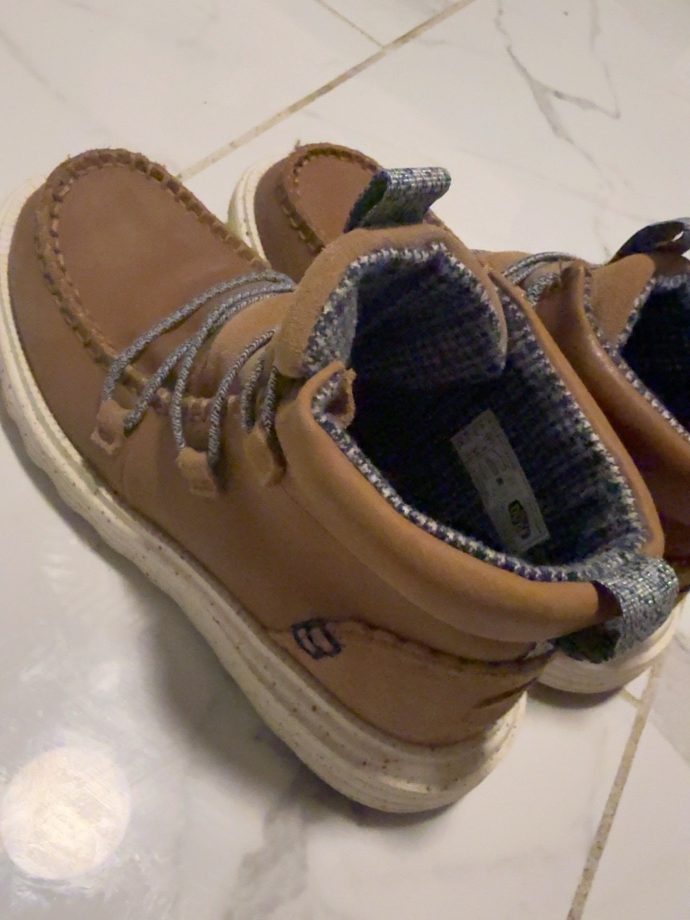 Womens Casual Tan Boot Sneakers